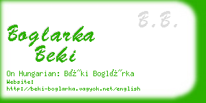 boglarka beki business card